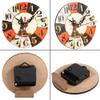 MOUMOUTEN Silent Retro Tuscan Country Wall Clock, Colorful Wooden Farmhouse Style, 13.4 in view 4