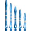 DESIGNA DARTS Multiline Shafts | 10-Piece Aluminum Dart Shafts with Knurled Details, X-Short, Blue, 29 mm view 1