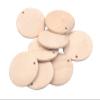 Anawakia 50 Round Wooden Discs with Holes, 20 mm, Unfinished Wood Craft Blanks view 1