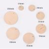Anawakia 50 Round Wooden Discs with Holes, 20 mm, Unfinished Wood Craft Blanks view 2