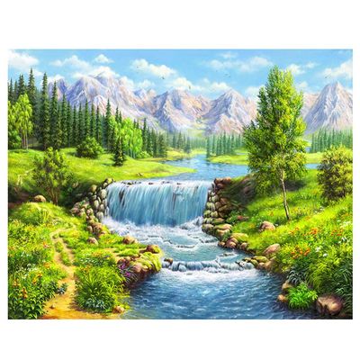 5D Diamond Painting Kit for Adults, Natural Landscape, Full Round Drill, 50 x 70 cm