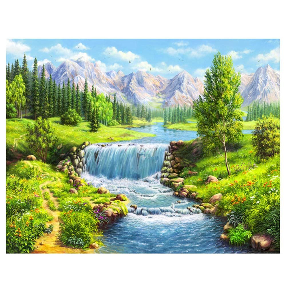 5D Diamond Painting Kit for Adults, Natural Landscape, Full Round Drill, 50 x 70 cm