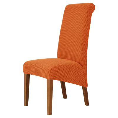 DZYP XL Stretch Spandex Chair Covers, Orange, 6-Pack