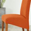 DZYP XL Stretch Spandex Chair Covers, Orange, 6-Pack view 3