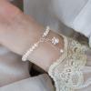 Natural Freshwater Pearl Bracelet with Cat Claw Pendant, 925 Sterling Silver view 2