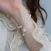 Natural Freshwater Pearl Bracelet with Cat Claw Pendant, 925 Sterling Silver view 3