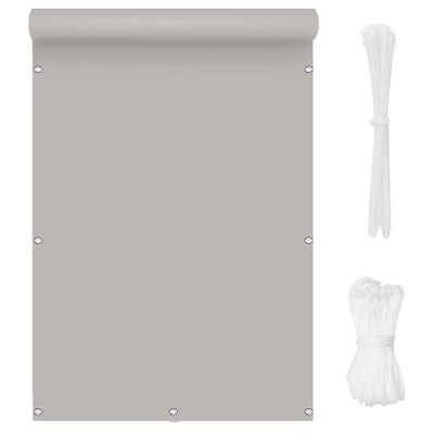 CHBIN Balcony Privacy Screen 1.3 x 10 m, Light Gray
