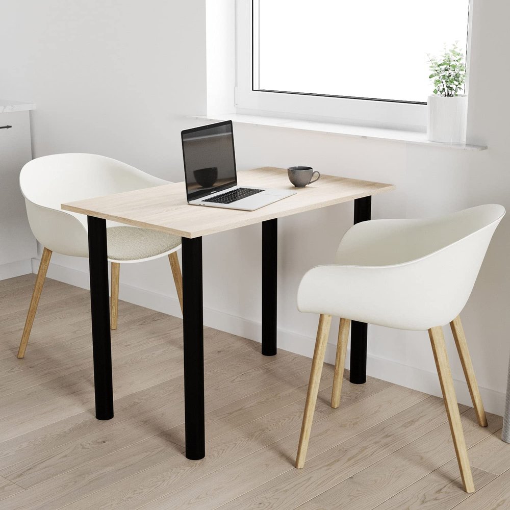 AKKE mikon 70x50 Dining Table with Black Legs - Sonoma