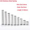 Liovns Mdingbao 304 Stainless Steel Compression Springs, 0.8 mm Wire, 8 mm OD, 10–50 mm Length, 10-Pack view 2