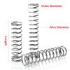 Liovns Mdingbao 304 Stainless Steel Compression Springs, 0.8 mm Wire, 8 mm OD, 10–50 mm Length, 10-Pack view 4