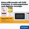 Exquisit Retro Microwave with Grill, 20 L, 700 W, White, Dial Controls view 2