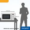 Exquisit Retro Microwave with Grill, 20 L, 700 W, White, Dial Controls view 3
