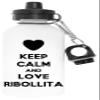 Capzy Keep Calm And Love Ribollita Free-of-Harmful-Substances White Aluminum Water Bottle for Outdoors view 1
