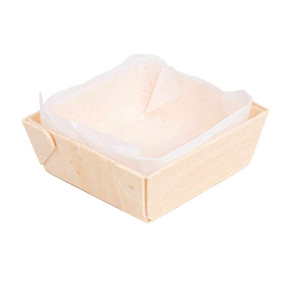 25 pcs. – Wooden Sticks + Silicone Molds, 5.5 x 5.5 x 2 cm, Natural Wood