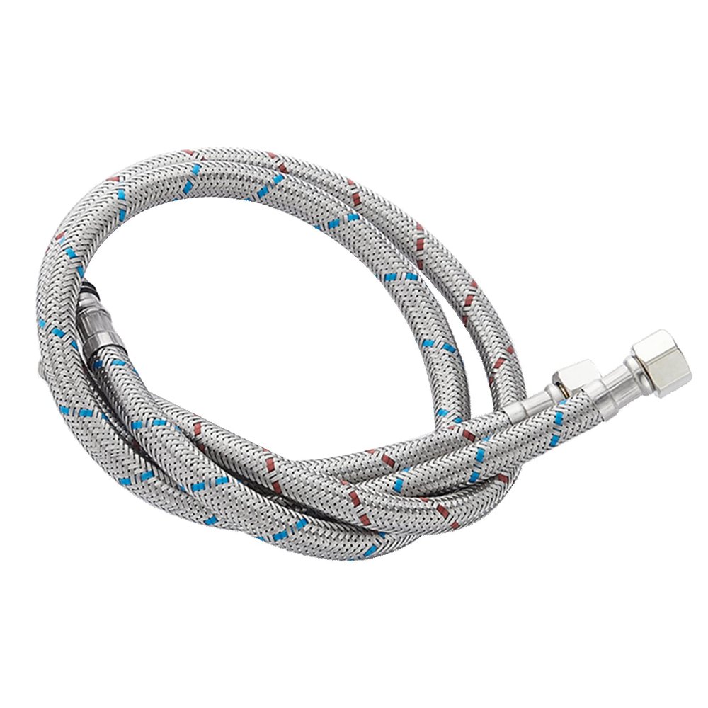 60 cm Stainless Steel Faucet Supply Hose, M10 Male Connector, 1 Pack