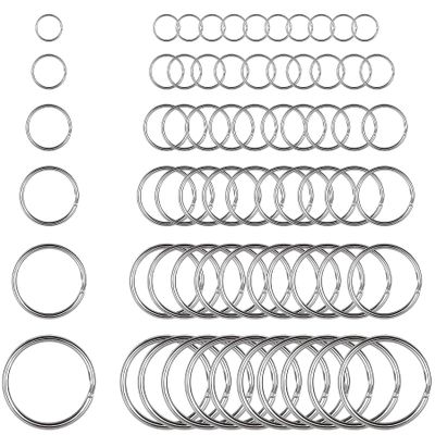Augshy 60-Piece Keyring Set for DIY Keychains