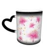 Ceramic Color-Changing Coffee Mug with Pink Lily Design, 330 ml view 1