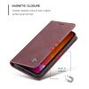 UFinetech Case for iPhone 12 mini, Slim Shockproof Scratch-Resistant PU Leather TPU Folio Case with Magnetic Closure, Card Slots, Stand and Camera Protection, Red view 2