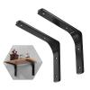 DLLY 2-Pack Black L-Shaped Shelf Brackets, 12.5 x 15 cm view 1