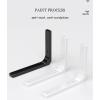DLLY 2-Pack Black L-Shaped Shelf Brackets, 12.5 x 15 cm view 3