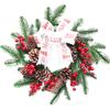 Artificial Christmas Wreath with Red Berries, 40 cm view 1