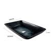 SHUGUANG Tempered Glass Vessel Sink with Waterfall Faucet, Black Star Gradient, 560 × 360 × 110 mm view 2