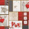 Mambo Design Coeur Christmas Heart PVC Tablecloth, Rectangular, Washable, 90 x 90 cm view 1