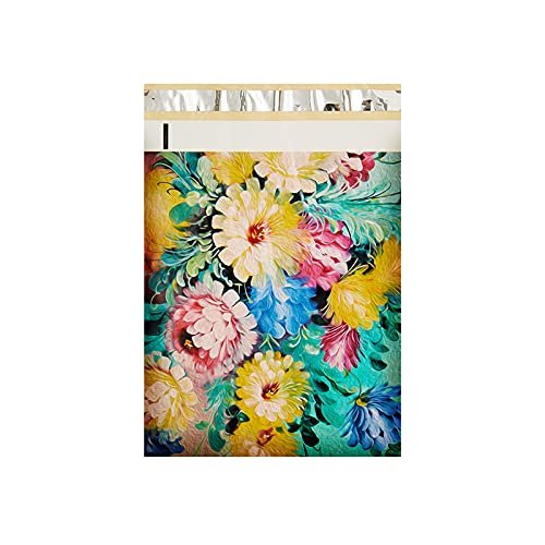 YGLONG 50-Count Plastic Shipping Mailer Bags for Clothing, Colorful Cute Prints