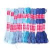 LIKJ Embroidery Thread, 12Pcs Colorful Durable Thread for Crafts (Blue Series) view 1