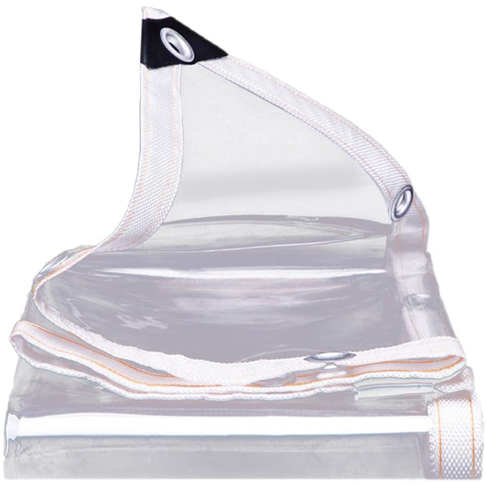 HYHMJ Transparent Plant Protection Tarp, Waterproof Heavy-Duty PVC Cover, Clear, 0.6 x 6 m