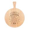 Crazy Gardening Man Stars Pizza Board with Handle, Round Wood, 45 x 34 cm view 1