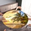 FANSU Round Outdoor Tablecloth, Washable, Waterproof and Non-Slip, 140 cm Diameter, Seagull view 2