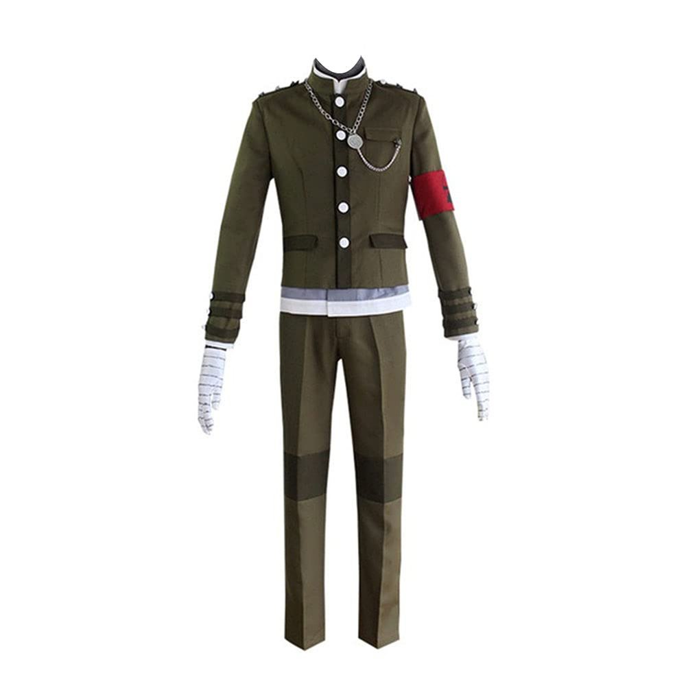 Korekiyo Shinguji Cosplay Costume, Anime High School Military Uniform Set for Men and Women with Hat and Gloves, Size S
