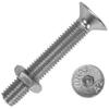 M4 x 60 mm A2 Stainless Steel Countersunk Hex Socket Screws with M4 Thin Hex Nuts, 50 pcs | DIN 7991 & DIN 439 view 1