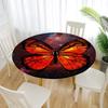 FANSU Round Garden Tablecloth, Washable, 3D Butterfly Design, Polyester Stain-Resistant Table Cover, Interstellar, 160 cm Diameter view 2
