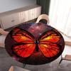 FANSU Round Garden Tablecloth, Washable, 3D Butterfly Design, Polyester Stain-Resistant Table Cover, Interstellar, 160 cm Diameter view 3