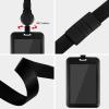 cluis 2-Pack Retractable ID Badge Holders with 2 Lanyards, Black view 3