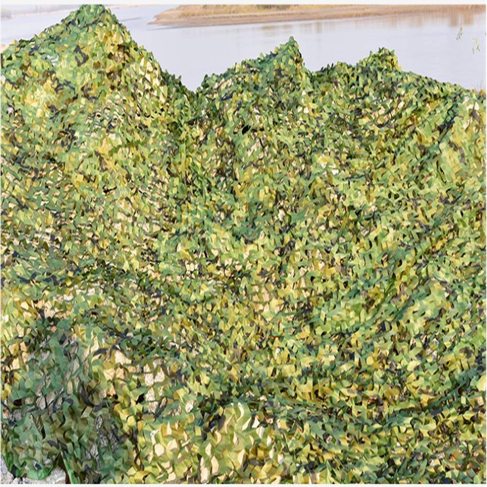 LGLFDJ Camouflage Net Sunshade, 10 x 10 m (33 x 33 ft), Military Mesh for Hunting, Decoration, and More, Robust (Size: 3 x 5 m / 10 x 16 ft)