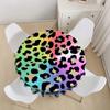 Chickw1 Round Waterproof Washable 3D Leopard-Print Polyester Tablecloth, 200 cm, Multicolor view 2