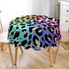 Chickw1 Round Waterproof Washable 3D Leopard-Print Polyester Tablecloth, 200 cm, Multicolor view 3