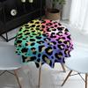 Chickw1 Round Waterproof Washable 3D Leopard-Print Polyester Tablecloth, 200 cm, Multicolor view 4