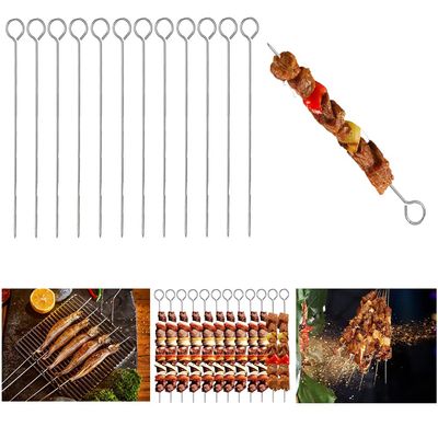 Ram 12-Pack Metal Grill Skewers, 30 cm