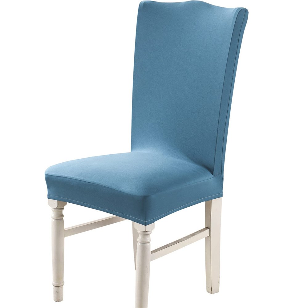 Stretch Dining Chair Covers, Removable and Washable, Blue, Set of 6