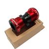 LIANYG 68 mm Aluminum Alloy Bicycle Bottom Bracket for 24 mm Axles, Red view 1