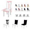 LIJUCAI 1/2/4/6-Piece Solid Color Stretch Spandex Chair Covers, Navy, 6 Pieces view 2