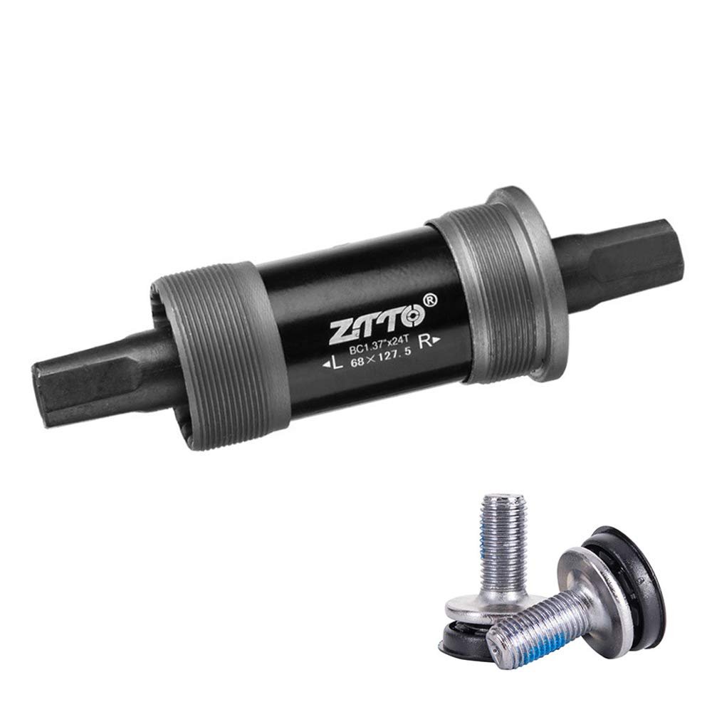 LIANYG MTB Bicycle Bottom Bracket, 68 mm, Square Taper Threaded, for Square Taper Cranks, 619 (68 x 124.5 mm)