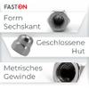FASTON M12 Hex Cap Nuts, High Form, Stainless Steel A2/V2A, DIN 1587, 5-Pack view 2