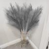 NONKKY Artificial Pampas Grass, 5 Stems, 100 cm, Fluffy, Dark Gray view 1