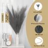 NONKKY Artificial Pampas Grass, 5 Stems, 100 cm, Fluffy, Dark Gray view 2