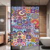 Window Film, Privacy Glass Film, Non-Adhesive Frosted Static Cling Mosaic, 80 x 180 cm view 2